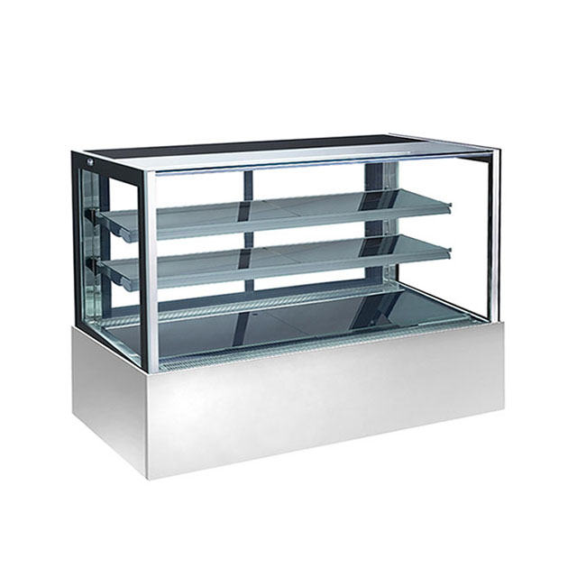 standing up glass cake display counter